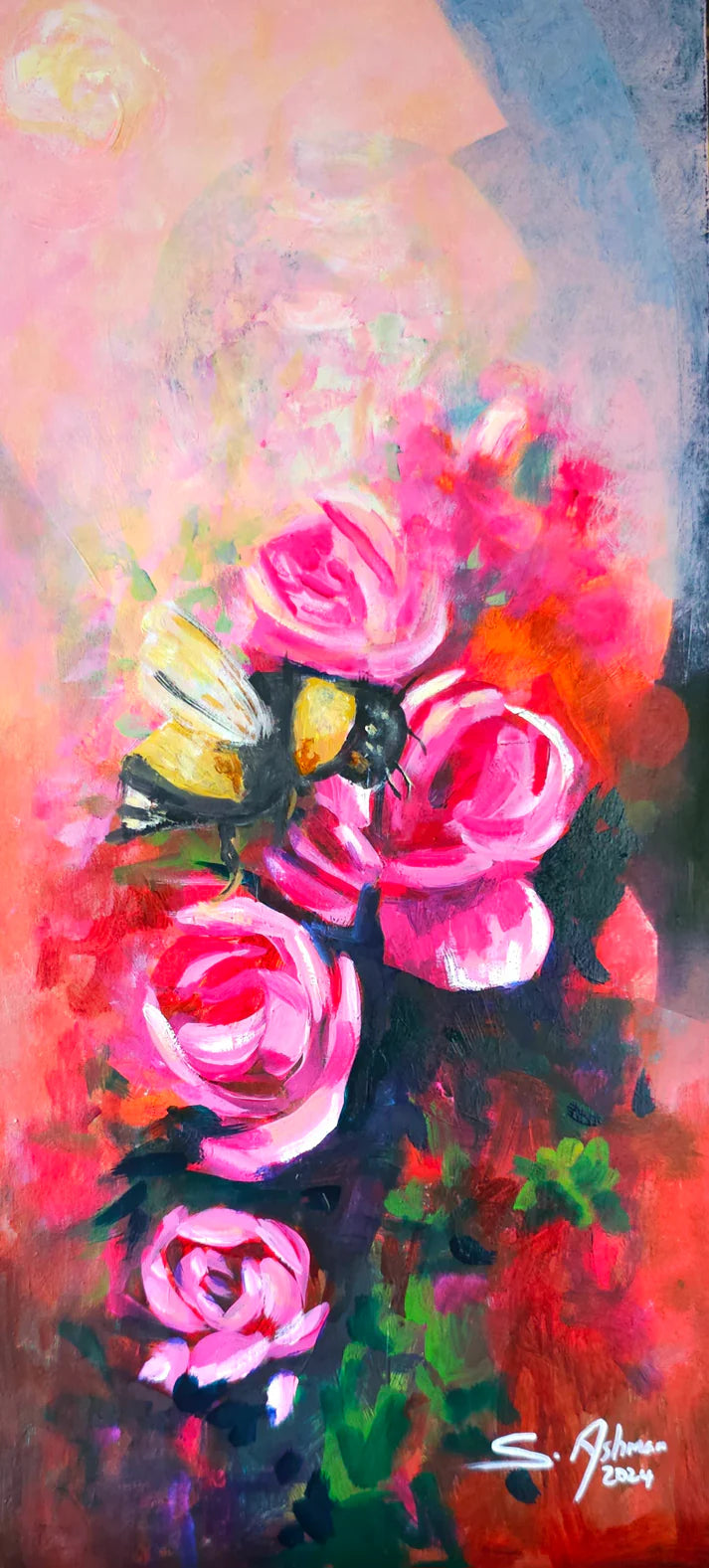 petals with a large work bees