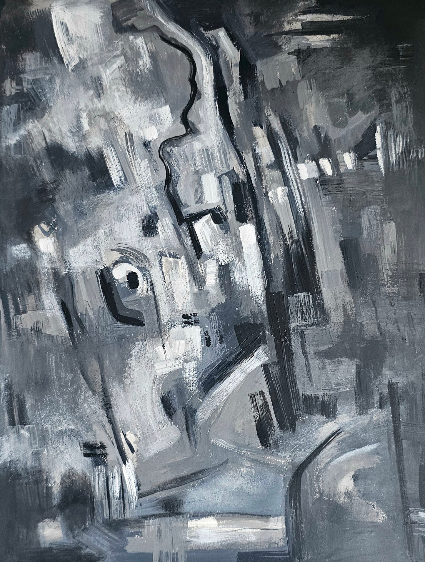 Shades of Grey | Original Black and White Contemporary Painting by Shawn Ashman