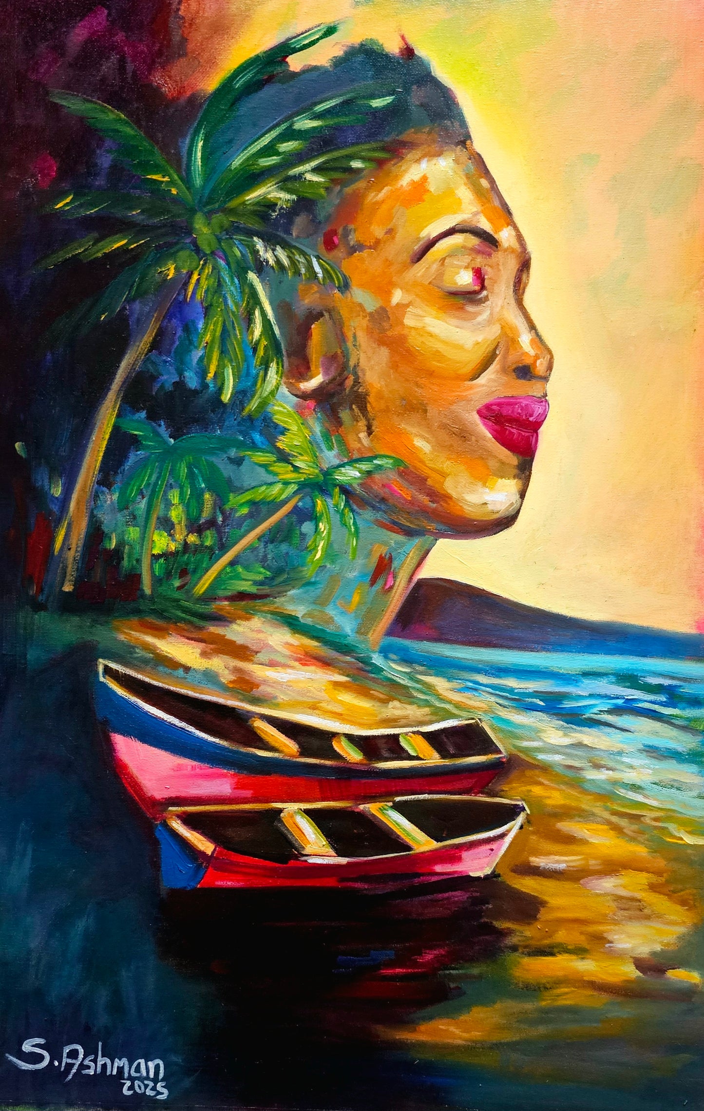 woman connected to the earth