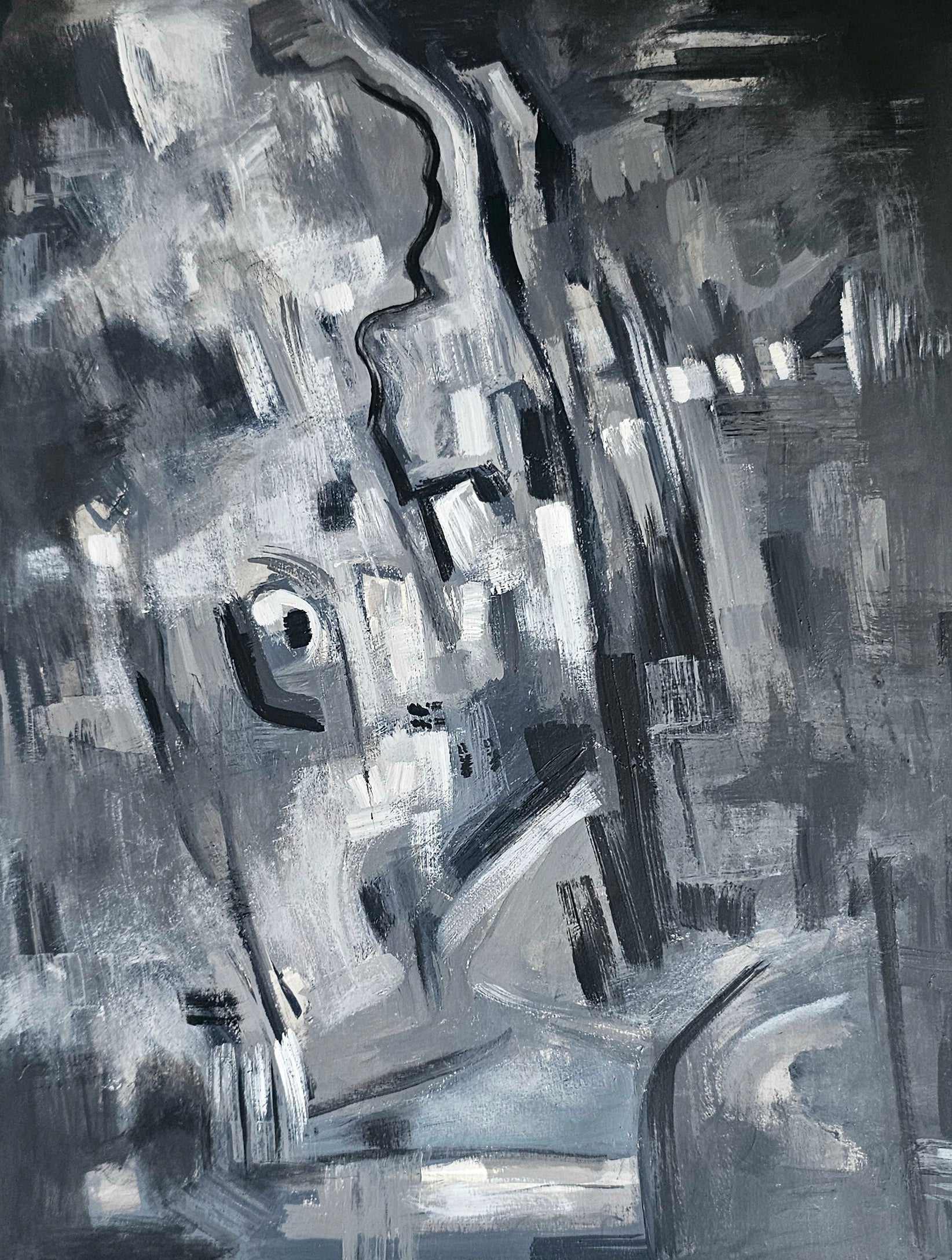Shades of Grey | Original Black and White Contemporary Painting by Shawn Ashman