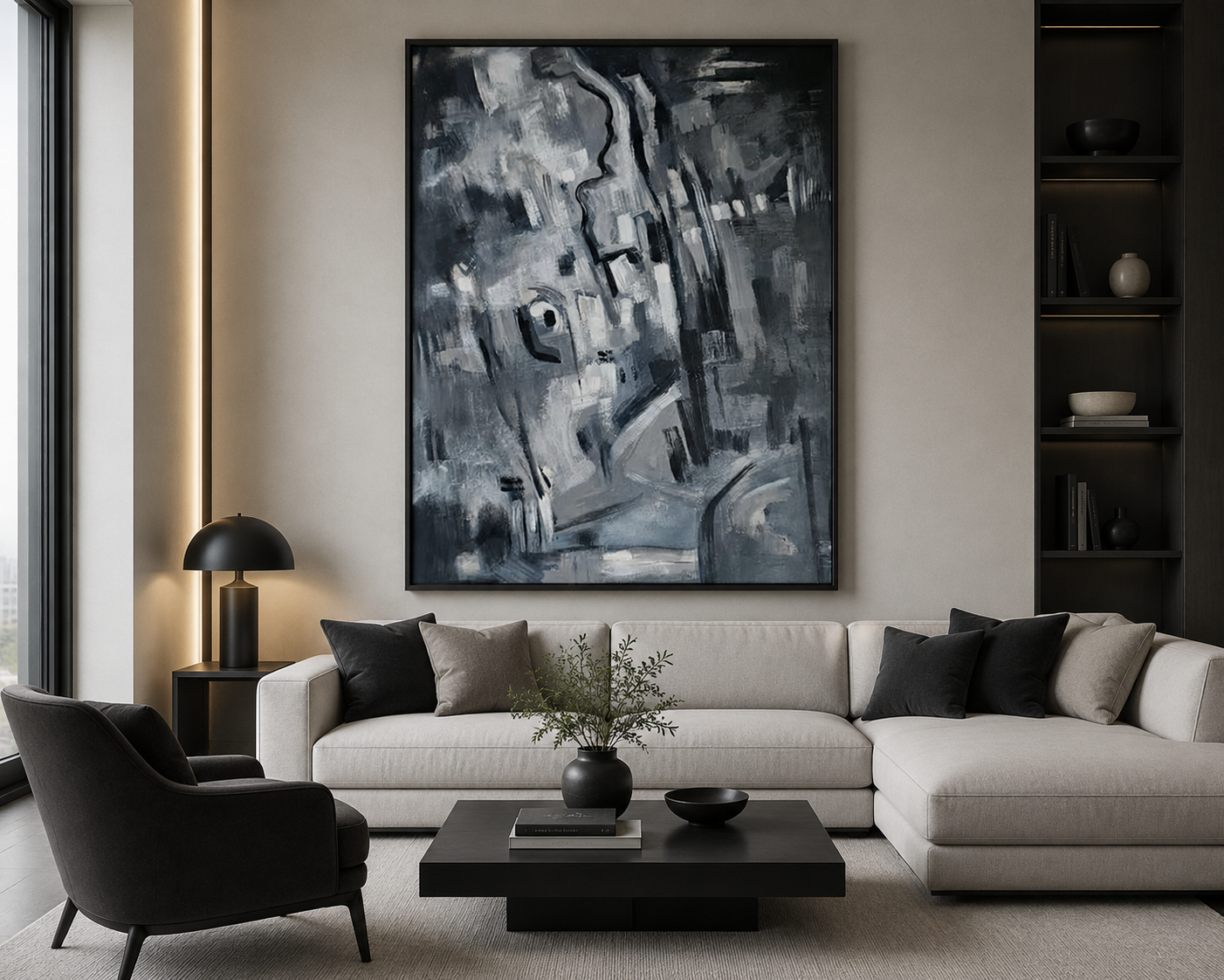 Shades of Grey | Original Black and White Contemporary Painting by Shawn Ashman
