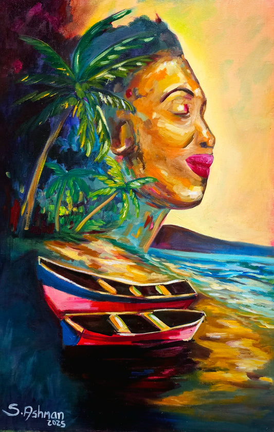 woman connected to the earth